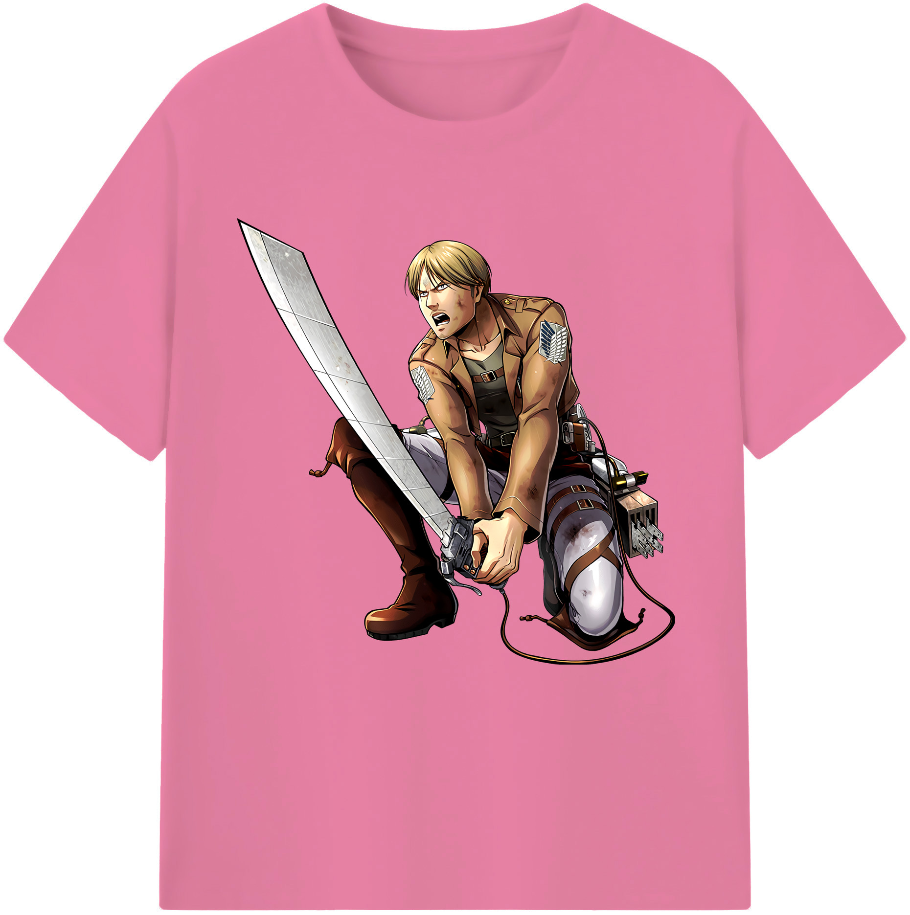 （画像用） 進撃の巨人 ミケ·ザカリアス Attack on Titan Mike Zakarius 綿100％半袖Tシャツ（フロントプリント）
